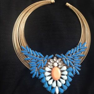 Large embellished choker style necklace